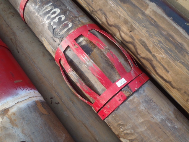 An undamaged centralizer after it had been pulled out of hole (POOH)